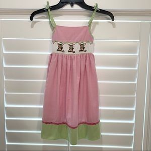 4t Zuccini Smocked Monkeys dress EXCELLENT CONDITION
